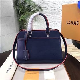 LV Louis Vuitton Vaneau MM Handbag Epi Leather Tote Bag M51239 Navy 6853