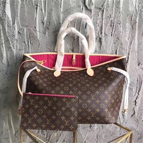 LV Louis Vuitton Neverfull GM Handbag 40cm Monogram Cabas Bag M41180 Rose 6864