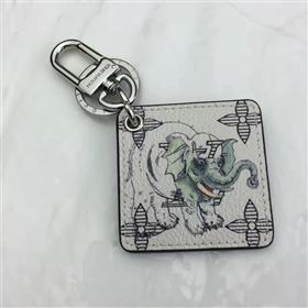 Louis Vuitton LV Square Animal Bag Charm and Key Holder White Elephant 6944