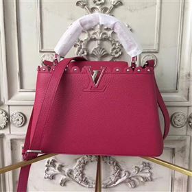 Louis Vuitton LV Capucines BB Handbag Real Leather Shoulder Bag Rose M54419 6957