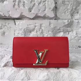 Louis Vuitton LV Capucines Clutch Evenning Bag Real Leather Handbag Red M42036 6967