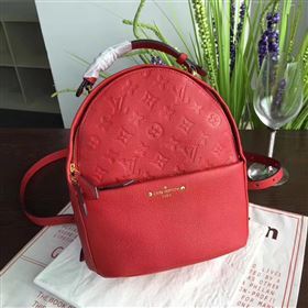 Louis Vuitton LV Sorbonne Backpack Real Leather Handbag Bag Red M44015 6969