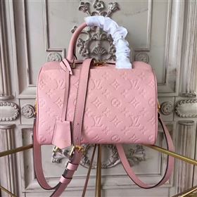 Louis Vuitton LV Speedy 25 Real Leather Handbag Monogram Bag Pink M44069 6973