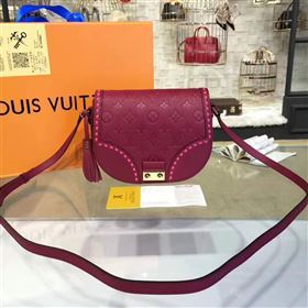 Louis Vuitton LV Junot Real Leather Handbag Shoulder Bag Maroon M43143 6983