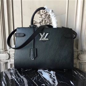 Louis Vuitton LV Twist Tote Handbag Epi Leather Bag Black M54810 6989