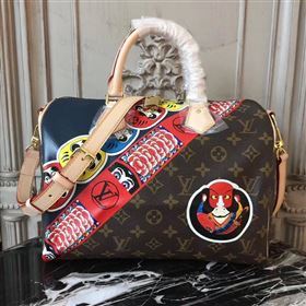 M41045 LV Louis Vuitton Speedy 30 Handbag Monogram Kabuki Bag Beige 6900