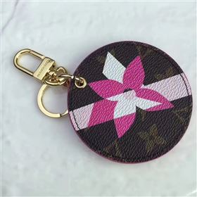 LV Louis Vuitton Illustre Flower Bag Charm and Key Holder Rose 6935