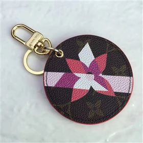 LV Louis Vuitton Illustre Flower Bag Charm and Key Holder Red 6936