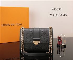 LV Louis Vuitton Saint Sulpice Monogram Real Leather Handbag M43392 Bag Black