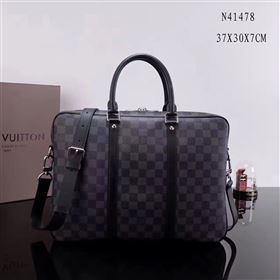 LV Louis Vuitton Porte-Documents Voyage Messenger Handbag N41478 Damier Graphite Bag