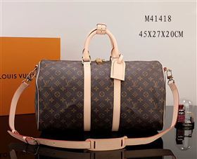 LV Louis Vuitton M41418 Keepall 45 HandBag Monogram Voyage Bag