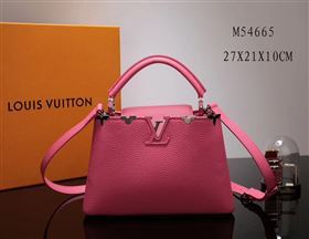 LV Louis Vuitton Small Capucines Handbag M54665 Leather Bag Pink