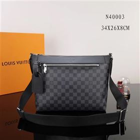 Men LV Louis Vuitton Mick Shoulder Bag N40003 Damier Graphite Handbag