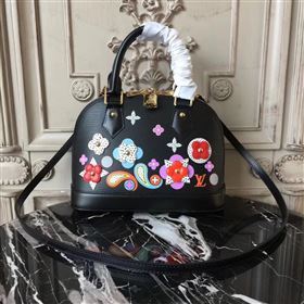 Louis Vuitton LV Alma BB Handbag Monogram Epi Leather Bag Black M54836 7001