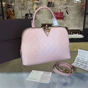 Louis Vuitton LV Melrose Handbag Monogram Patent Leather Bag Pink M42694 7005