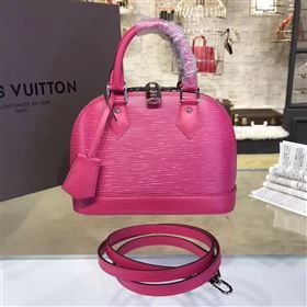 Louis Vuitton LV Alma BB Handbag Epi Leather Shoulder Bag Rose M42048 7009