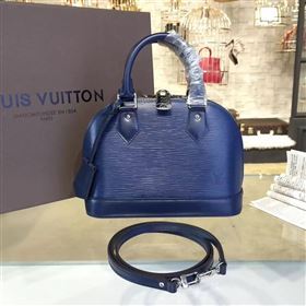 Louis Vuitton LV Alma BB Handbag Epi Leather Shoulder Bag Navy M40855 7015