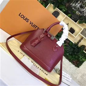 Louis Vuitton LV Alma BB Handbag Epi Leather Shoulder Bag Wine M40862 7018