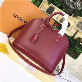 Louis Vuitton LV Alma PM Handbag Epi Leather Bag Wine M54158 7019