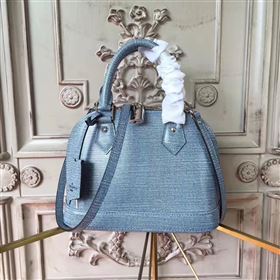 Louis Vuitton LV Alma BB Handbag Monogram Vernis Shoulder Bag Blue M90322 7021
