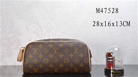 LV Louis Vuitton M47528 Monogram King Size Toiletry Bag Handbag Brown