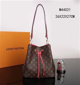 LV Louis Vuitton M44021 Monogram NEONOE Bag Handbag Red