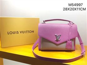 LV Louis Vuitton M54997 My Lockme Bag Real Leather Handbag Rose