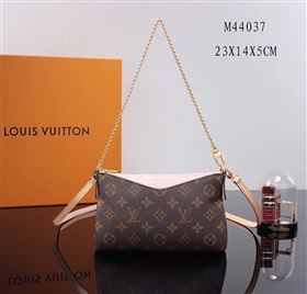 LV Louis Vuitton M44037 Pallas Clutch Bag Monogram Handbag Pink