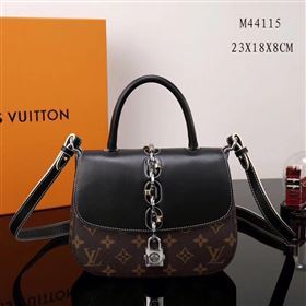 LV Louis Vuitton M44115 Chain It Bag Monogram Leather Handbag Black