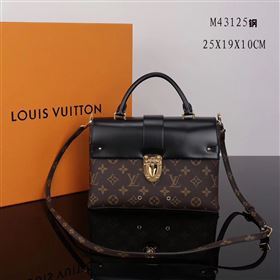 LV Louis Vuitton Monogram One Handle Bag M43125 Epi Leather Handbag Black