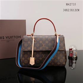 LV Louis Vuitton Cluny Medium Handbag M42735 Monogram Bag Blue