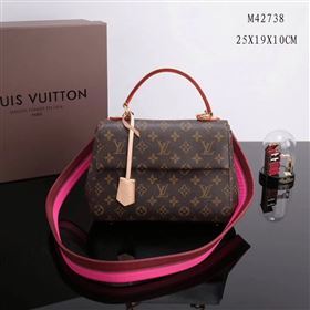 LV Louis Vuitton Cluny BB Handbag M42738 Monogram Shoulder Bag Wine