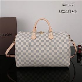 LV Louis Vuitton Speedy 35 Bag N41372 Damier Handbag White