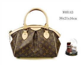 LV Louis Vuitton TVOLI PM Monogram Handbag M40143 Bowling Bag Brown