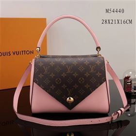 LV Louis Vuitton Monogram Double V Handbag M54440 Leather Shoulder Bag Pink