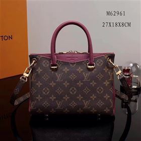 LV Louis Vuitton Monogram Pallas BB Handbag M62961 Shoulder Bag Maroon