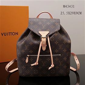 LV Louis Vuitton Monogram Montsouris Backpack M43431 Shoulder Bag Brown