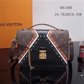 LV Louis Vuitton Monogram Pochette Metis Shoulder Bag M43488 Handbag Black