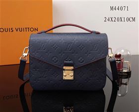 LV Louis Vuitton Pochette Metis Bag M44071 Leather Handbag Black&red