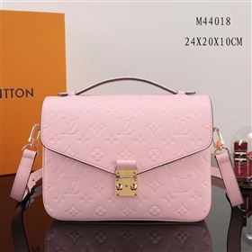 LV Louis Vuitton Pochette Metis Shoulder Bag M44018 Monogram Leather Handbag Pink