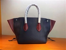 LV Louis Vuitton Freedom Tote Handbag M54842 Real Leather Bag Navy