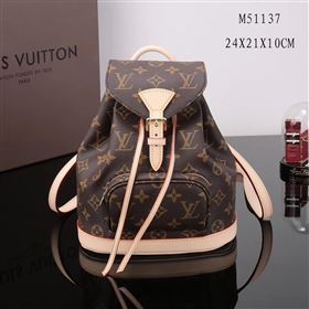 LV Louis Vuitton Monogram Montsouris Backpack M51137 Bag Handbag Brown