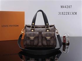 LV Louis Vuitton Monogram Manhattan Handbag M44207 Bag Black