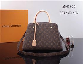 LV Louis Vuitton Monogram Montaigne Handbag M41056 Bag Brown