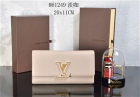 LV Louis Vuitton M61249 Capucines Wallet Clutch Bag Leather Handbag Beige