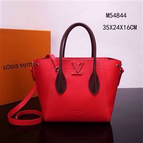 LV Louis Vuitton M54844 Freedom Tote Handbag Real Leather Bag Red