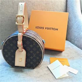 LV Louis Vuitton M43514 Petite Boite Chapeau Bag Monogram Handbag Brown