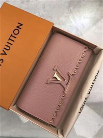 replica Louis Vuitton LV Capucines Real Leather Wallet Purse Bag M64102 Pink