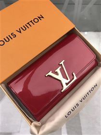 replica Louis Vuitton LV Louise Wallet Patent Leather Purse Bag M61317 Wine