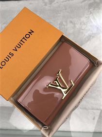replica Louis Vuitton LV Louise Wallet Patent Leather Purse Bag M61317 Coffee